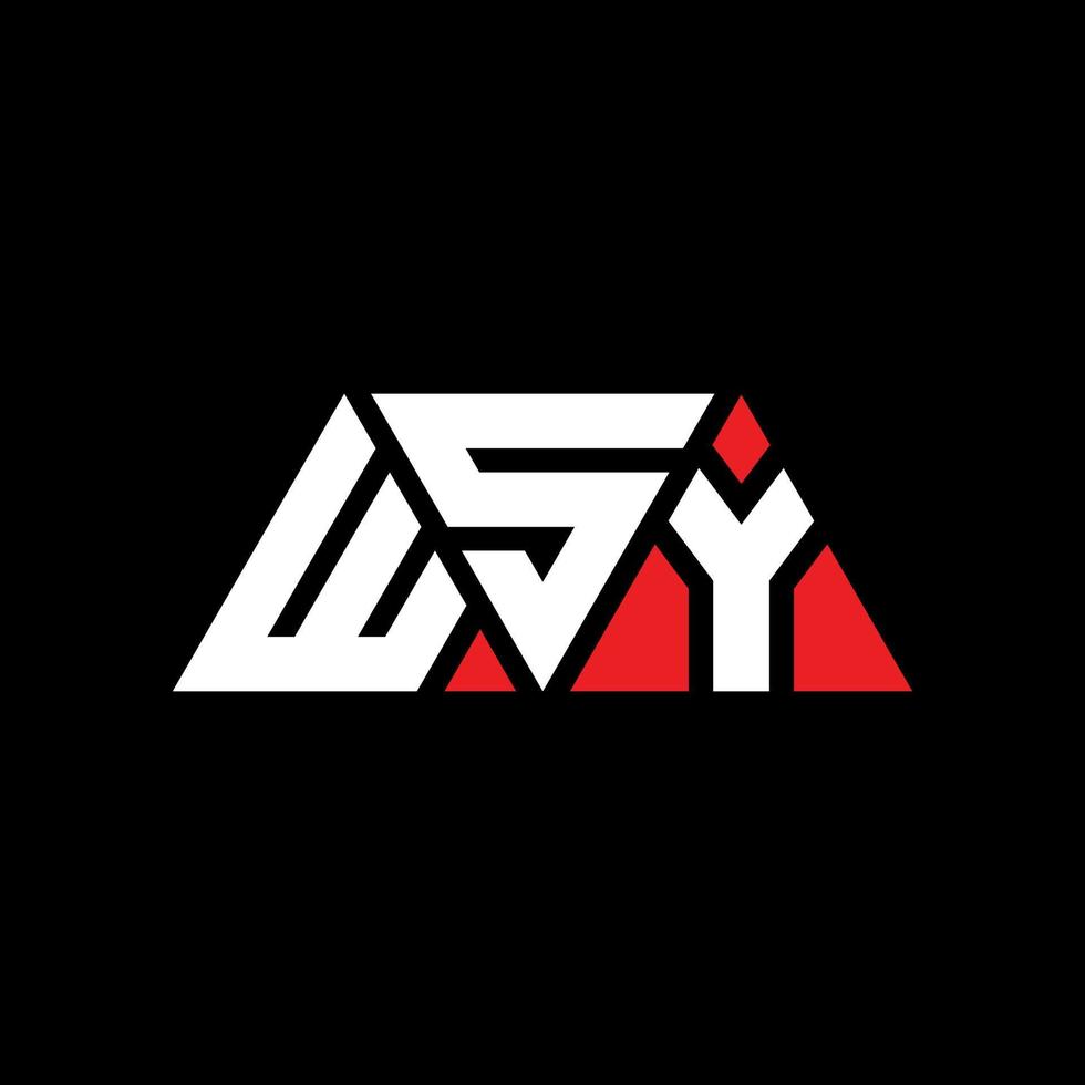 logo della lettera triangolare wsy con forma triangolare. monogramma di design del logo del triangolo wsy. modello di logo vettoriale triangolo wsy con colore rosso. logo triangolare wsy logo semplice, elegante e lussuoso. wsy