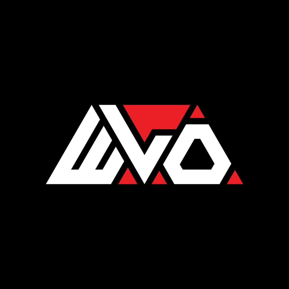 logo della lettera triangolare wlo con forma triangolare. Monogramma di design del logo del triangolo wlo. Modello di logo vettoriale triangolo wlo con colore rosso. logo triangolare wlo logo semplice, elegante e lussuoso. wlo