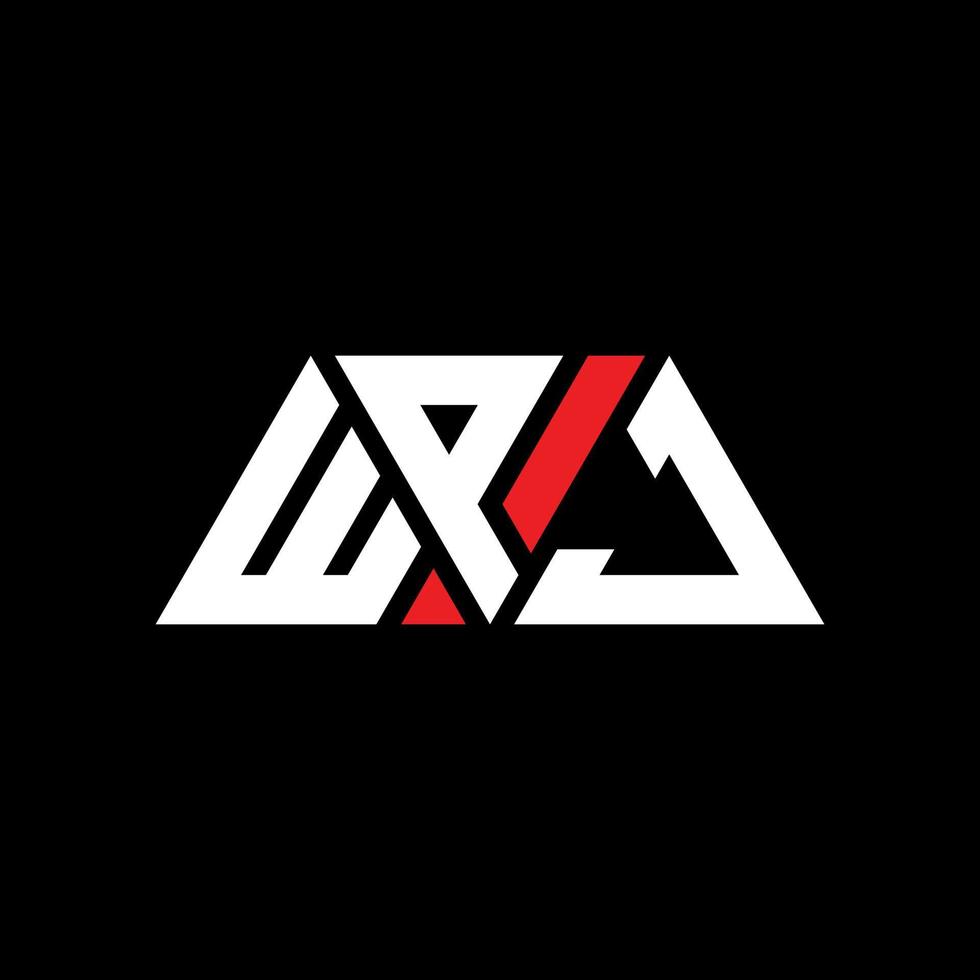 logo della lettera del triangolo wpj con forma triangolare. monogramma wpj triangolo logo design. modello di logo vettoriale triangolo wpj con colore rosso. logo triangolare wpj logo semplice, elegante e lussuoso. wpj
