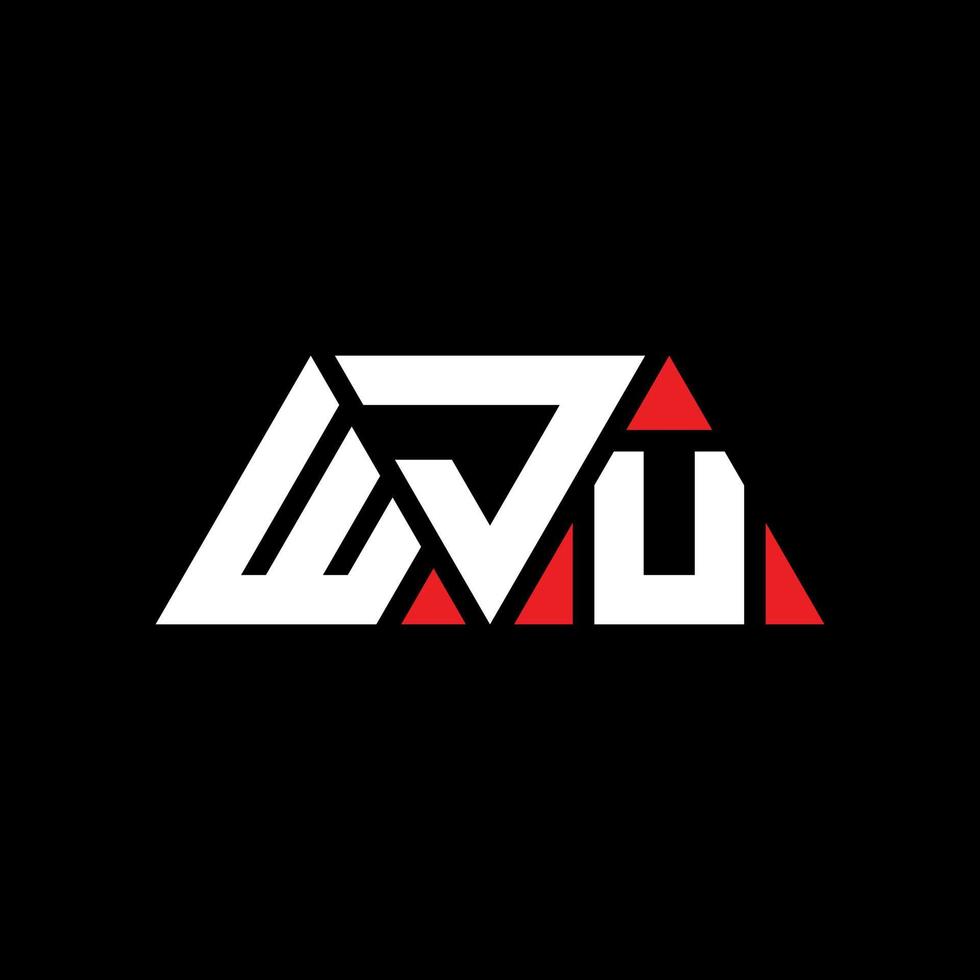 logo della lettera del triangolo wju con forma triangolare. monogramma di design del logo del triangolo wju. modello di logo vettoriale triangolo wju con colore rosso. logo triangolare wju logo semplice, elegante e lussuoso. wju