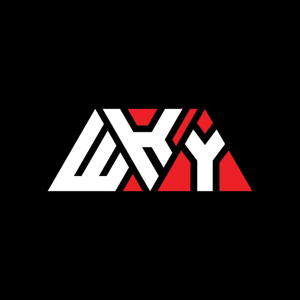 logo della lettera triangolare wky con forma triangolare. monogramma wky triangolo logo design. modello di logo vettoriale triangolo wky con colore rosso. logo triangolare wky logo semplice, elegante e lussuoso. wky