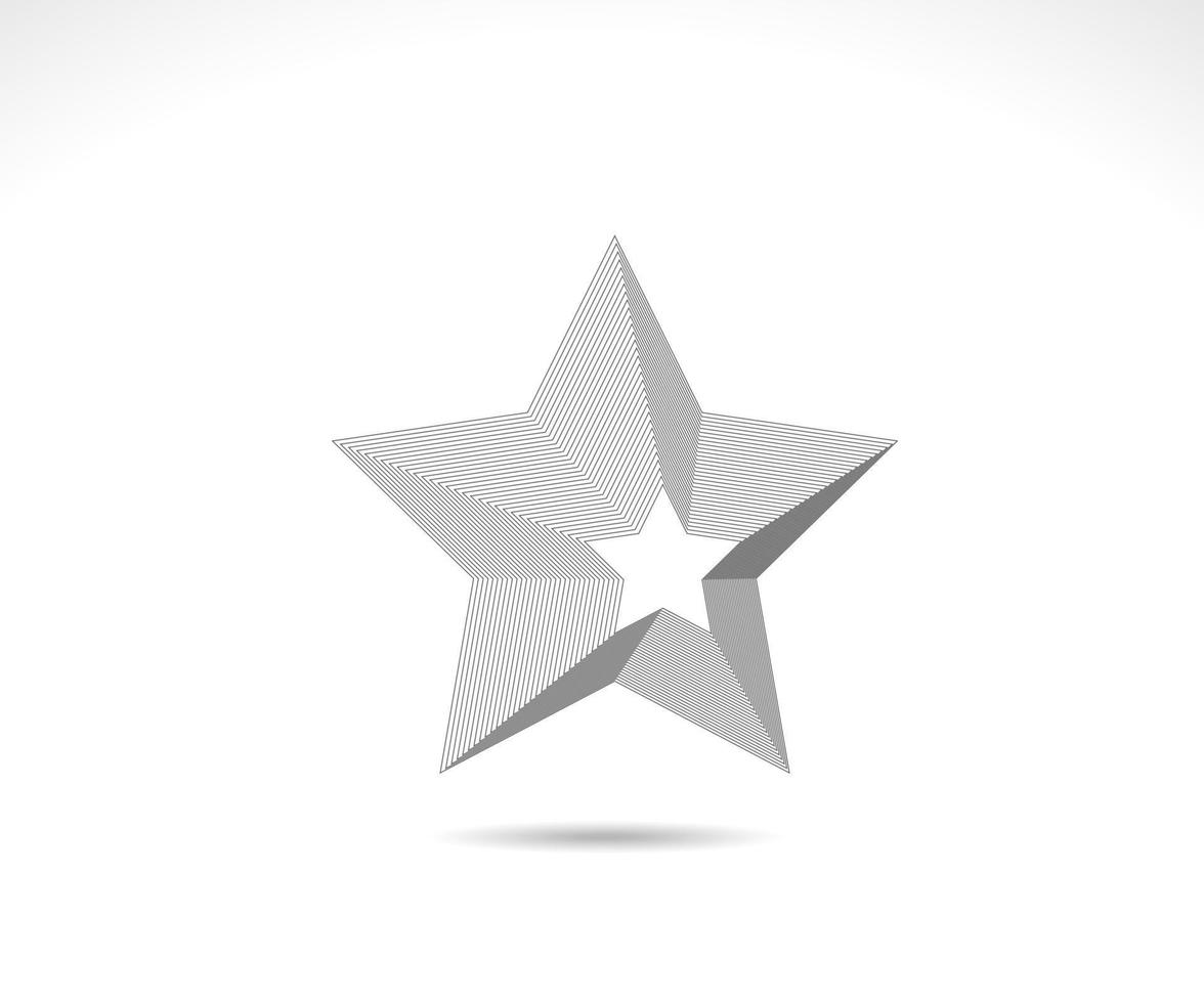 disegno dell'icona della linea a stella vettore