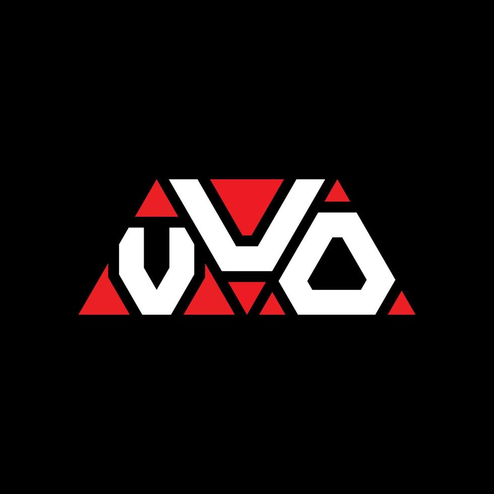 design del logo della lettera triangolo vuo con forma triangolare. vuo triangolo logo design monogramma. modello di logo vettoriale triangolo vuo con colore rosso. logo triangolare vuo logo semplice, elegante e lussuoso. vuo