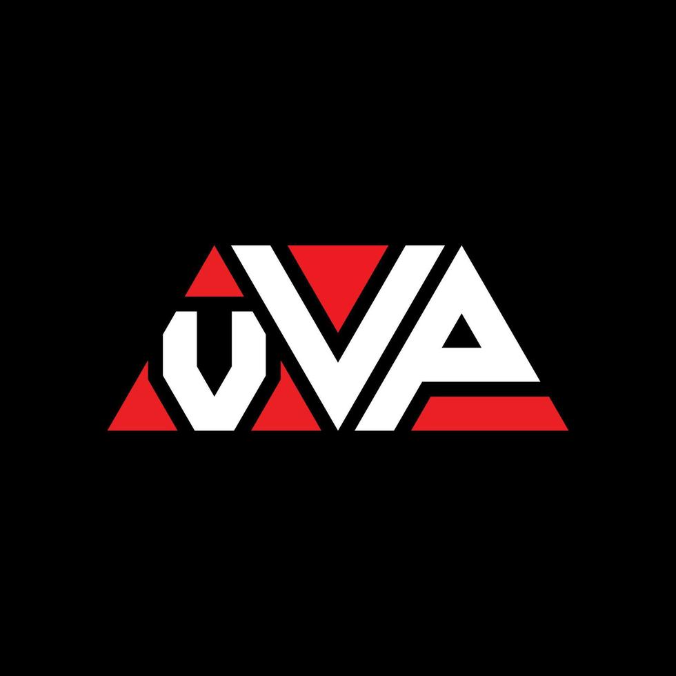 design del logo della lettera del triangolo vvp con forma triangolare. monogramma di design del logo del triangolo vvp. modello di logo vettoriale triangolo vvp con colore rosso. logo triangolare vvp logo semplice, elegante e lussuoso. vvp
