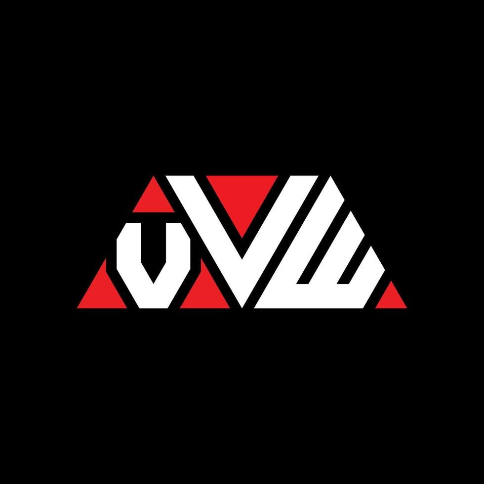 design del logo della lettera del triangolo vvw con forma triangolare. monogramma di design del logo del triangolo vvw. modello di logo vettoriale triangolo vvw con colore rosso. logo triangolare vvw logo semplice, elegante e lussuoso. vv