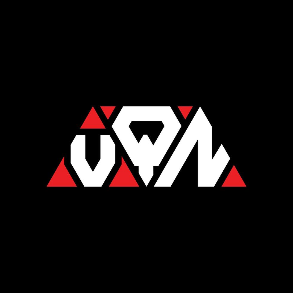 design del logo della lettera del triangolo vqn con forma triangolare. monogramma di design del logo del triangolo vqn. modello di logo vettoriale triangolo vqn con colore rosso. logo triangolare vqn logo semplice, elegante e lussuoso. vqn