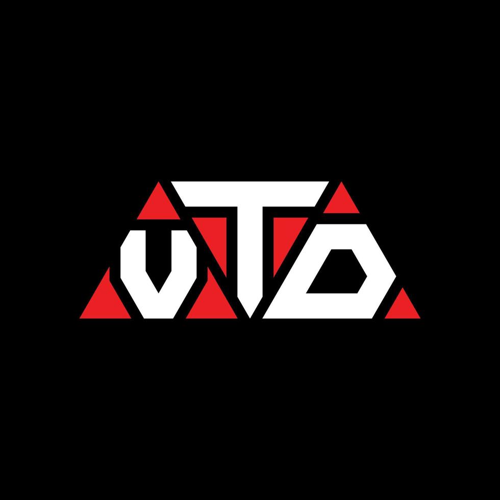 design del logo della lettera del triangolo vtd con forma triangolare. vtd triangolo logo design monogramma. modello di logo vettoriale triangolo vtd con colore rosso. logo triangolare vtd logo semplice, elegante e lussuoso. vt