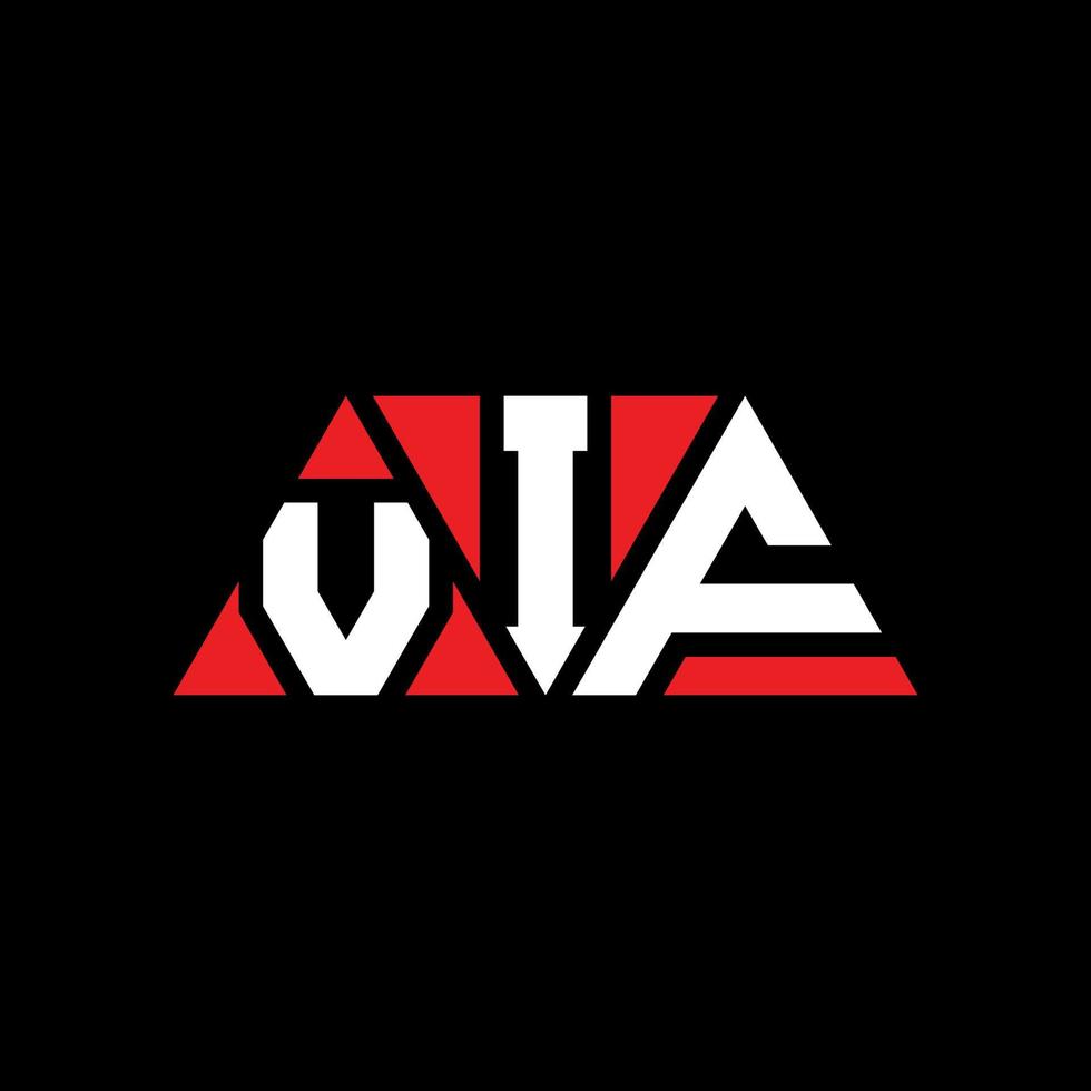 design del logo della lettera triangolare vif con forma triangolare. monogramma di progettazione del logo del triangolo vif. modello di logo vettoriale triangolo vif con colore rosso. vif logo triangolare logo semplice, elegante e lussuoso. vif