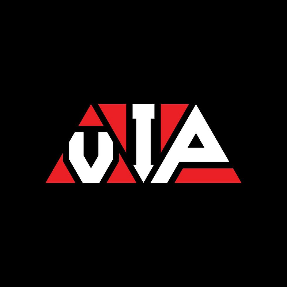design del logo della lettera del triangolo vip con forma triangolare. monogramma di design con logo triangolo vip. modello di logo vettoriale triangolo vip con colore rosso. logo triangolare vip logo semplice, elegante e lussuoso. vip