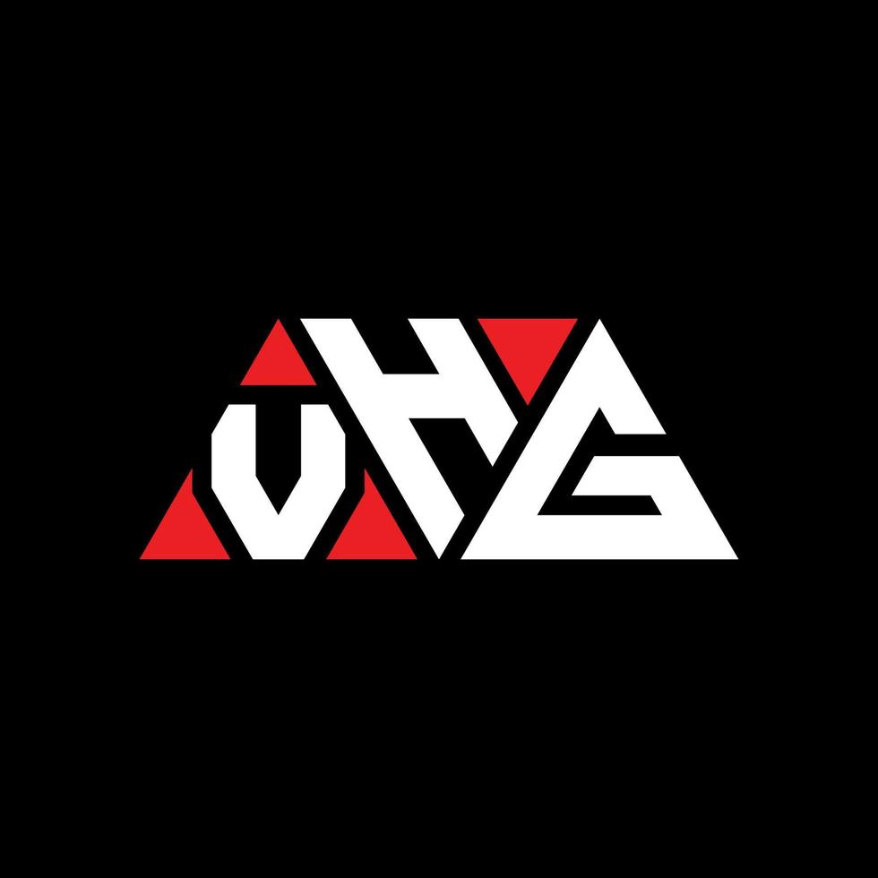 design del logo della lettera del triangolo vhg con forma triangolare. monogramma di design del logo del triangolo vhg. modello di logo vettoriale triangolo vhg con colore rosso. logo triangolare vhg logo semplice, elegante e lussuoso. vg