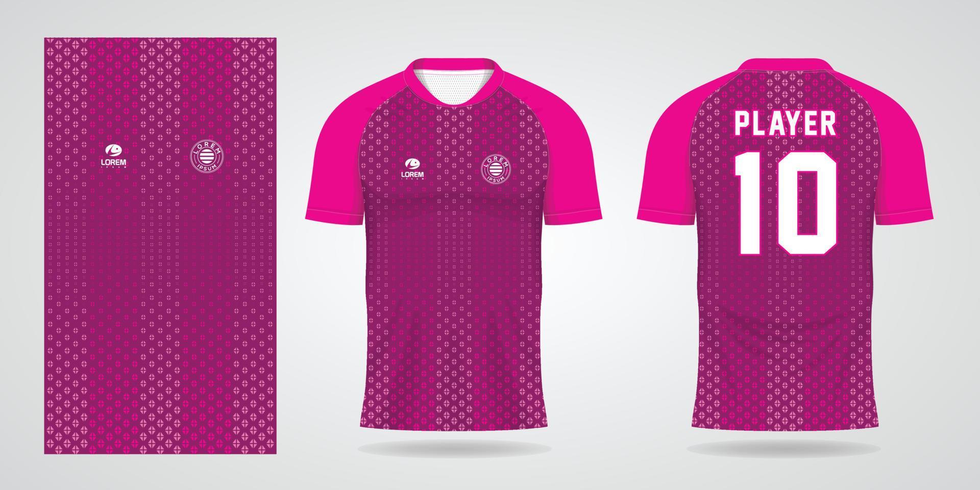 modello di design sportivo in jersey rosa vettore