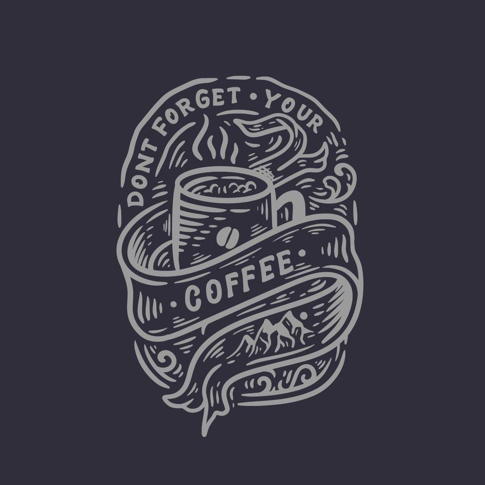 elemento vettoriale dell'illustrazione del caffè