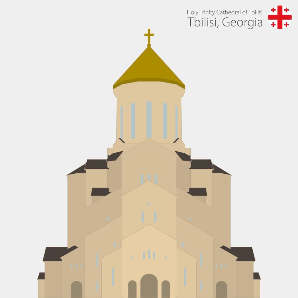 chiesa sameba, cattedrale della santa trinità di tbilisi. Georgia. vettore