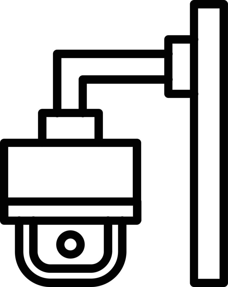 icona della linea del vettore della telecamera a circuito chiuso