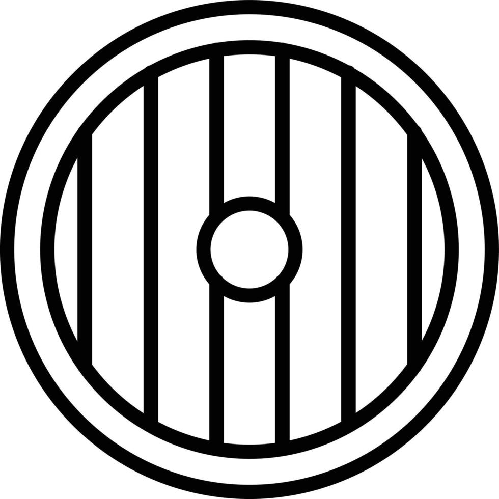 icona della linea vettoriale dello scudo
