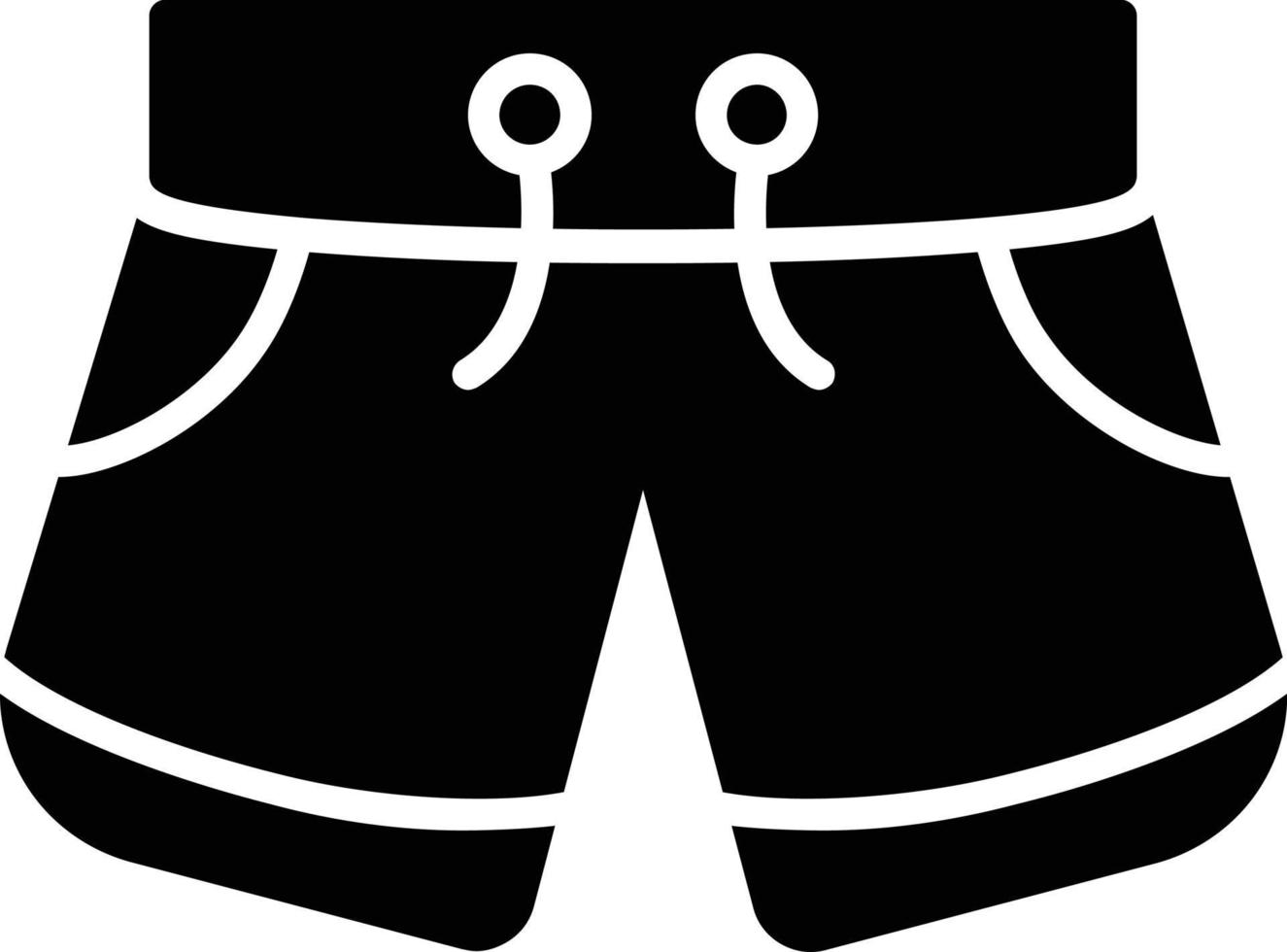 icona del glifo con pantaloncini vettore