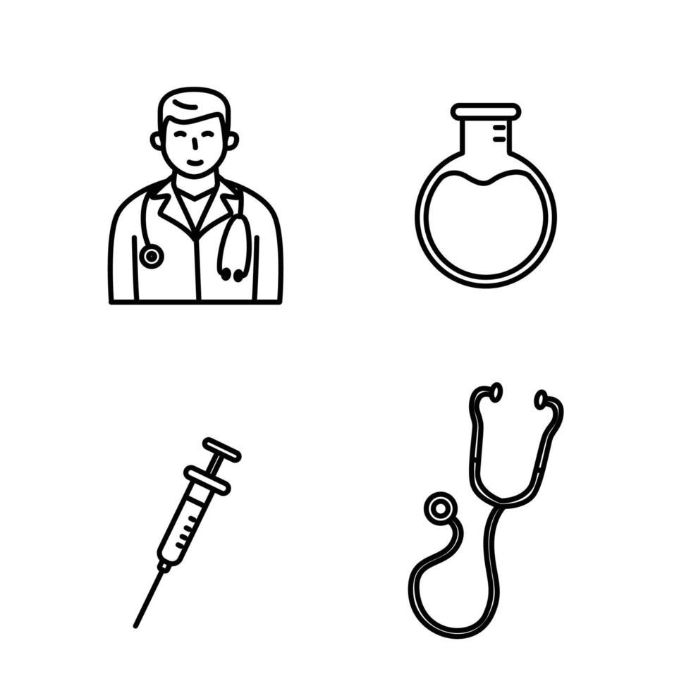 icona di illustrazione vettoriale su medico