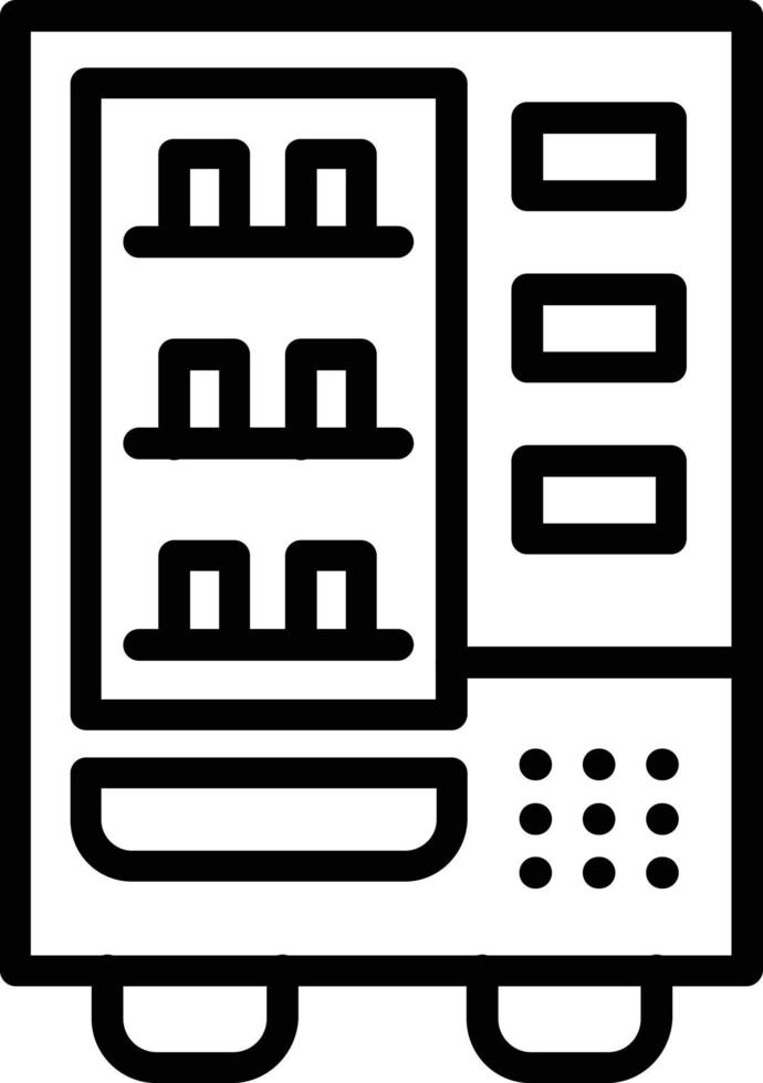 icona della linea vettoriale del distributore automatico