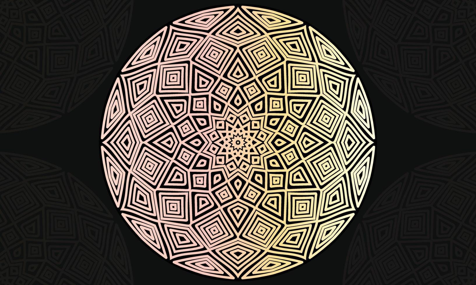 disegno del modello di mandala. disegno geometrico. mandala color pastello vettore