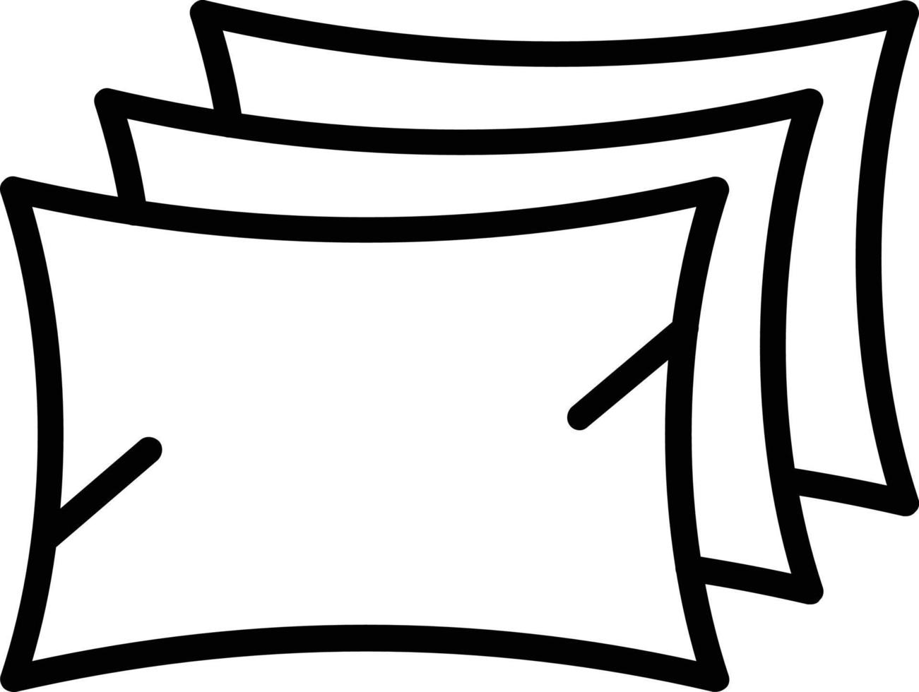icona della linea del vettore del cuscino