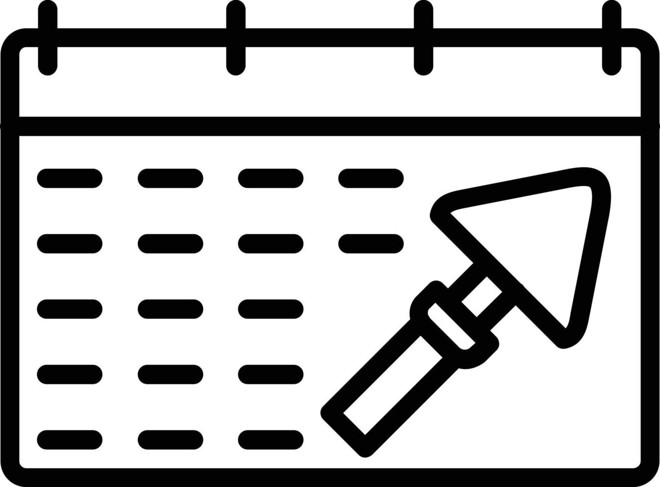 icona della linea vettoriale del calendario