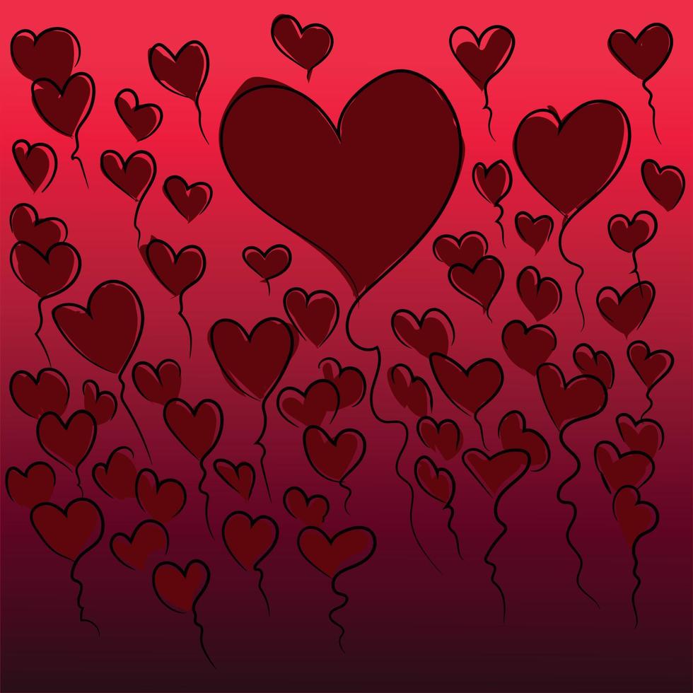 sfondo rosso amore cuore illustrazione vettoriale