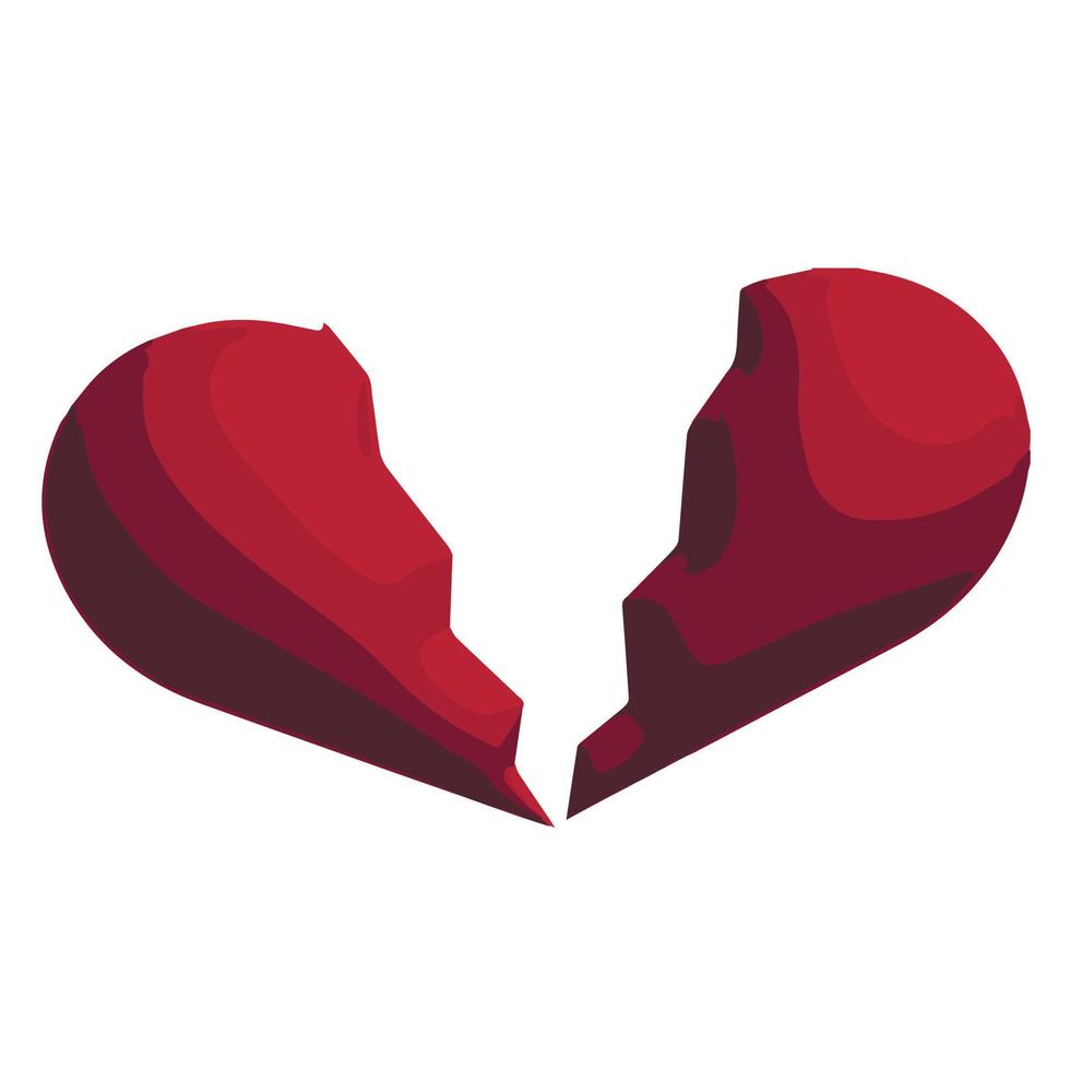 cuore rosso. amore realistico di simbolo del cuore dell'icona del design 3d. illustrazione vettoriale