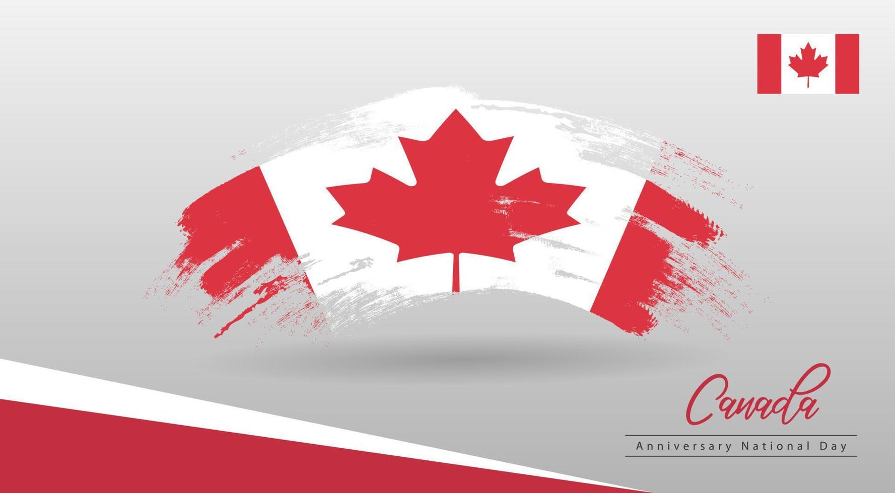 buona giornata nazionale canada. banner, biglietto di auguri, design volantino. disegno del modello di poster vettore