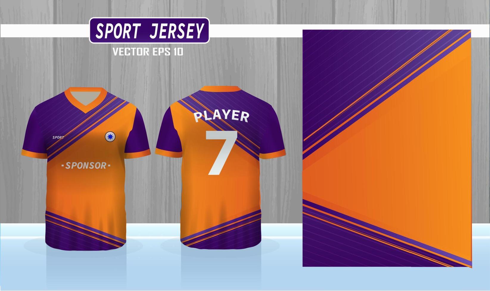 modello di jersey sportivo e t-shirt mockup vettoriale di design in jersey sportivo. design sportivo per calcio, badminton, corse, maglia da gioco.