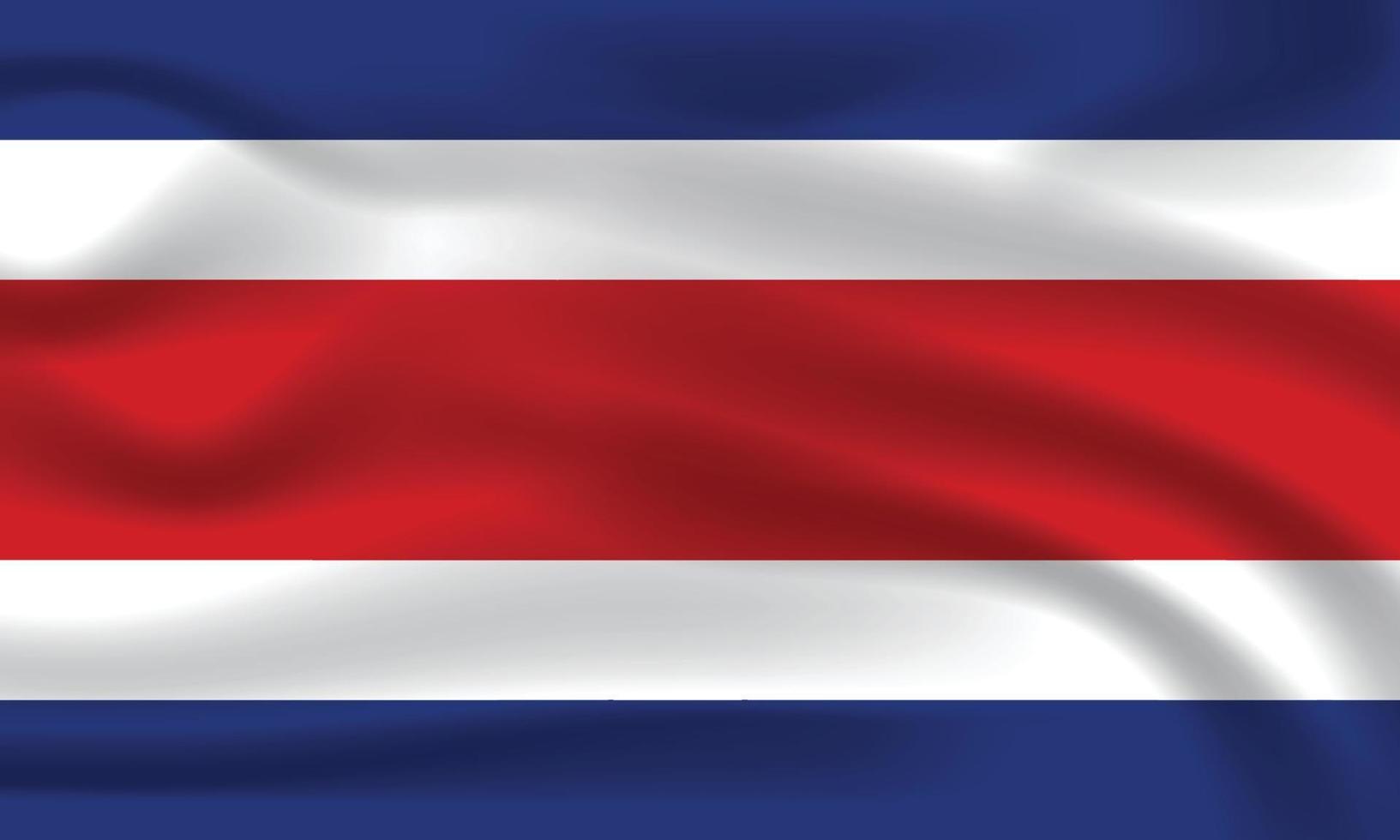 la realistica bandiera nazionale della costa rica vettore