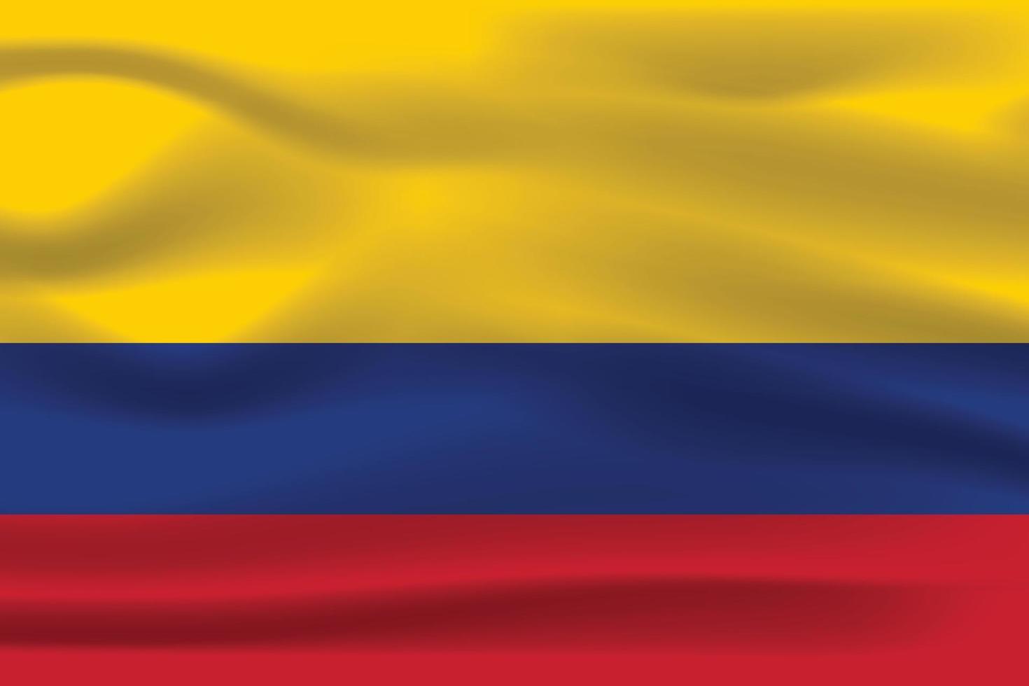 la realistica bandiera nazionale della Colombia vettore