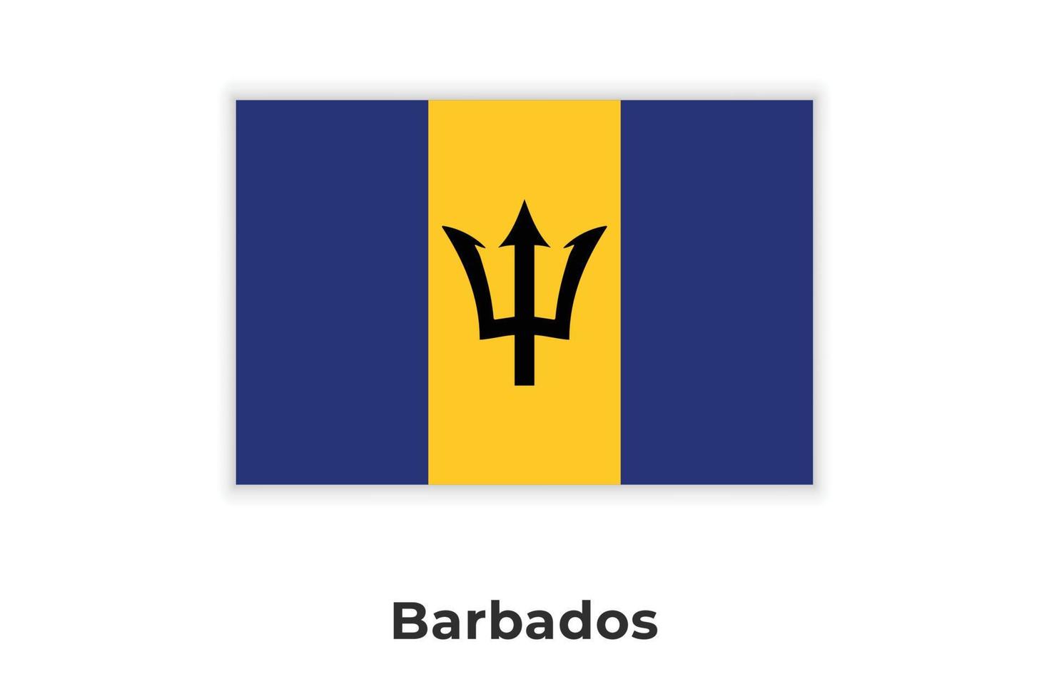 la bandiera nazionale delle barbados vettore