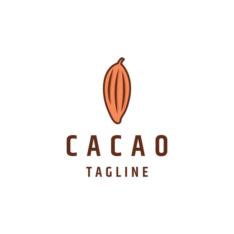 vettore piatto modello di progettazione logo cacao