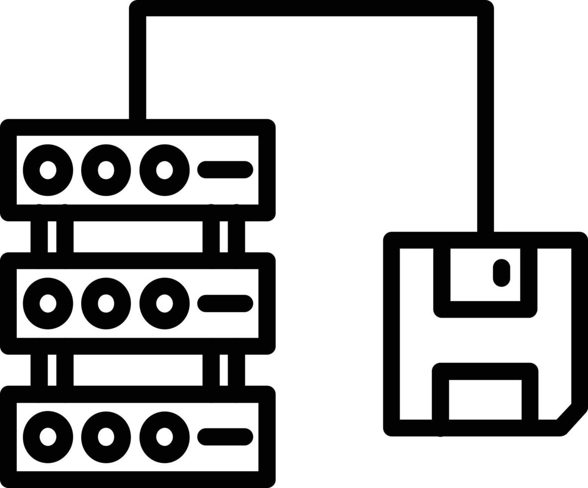 icona della linea vettoriale del database