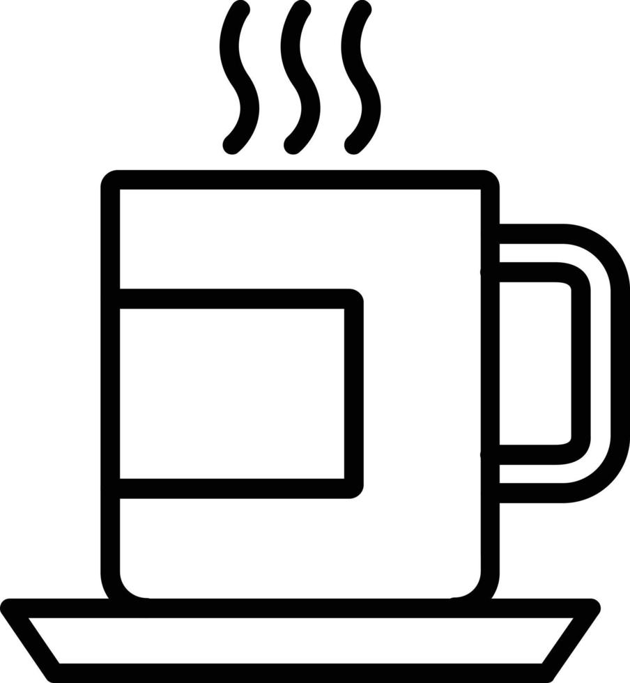 icona della linea vettoriale della tazza di tè
