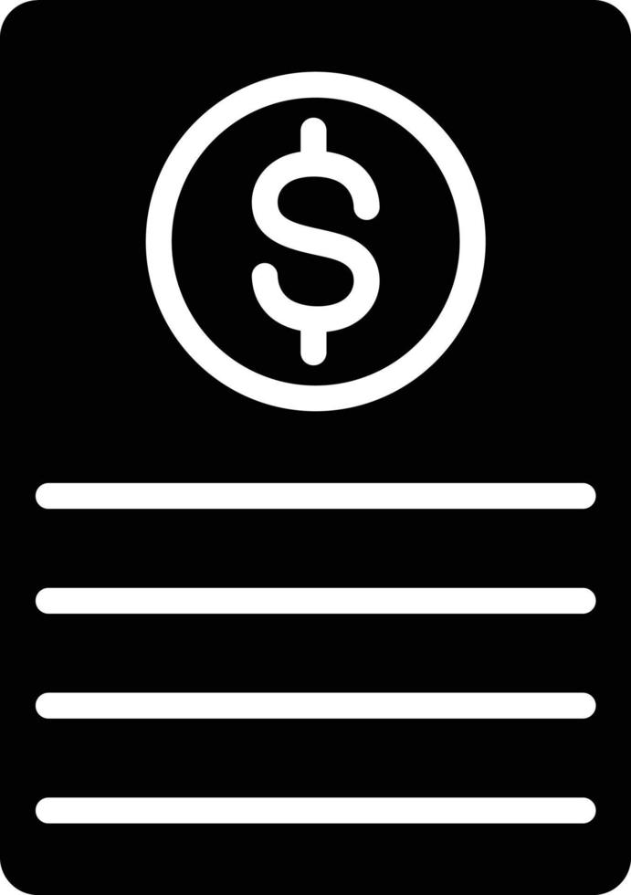 icona del glifo di credito vettore