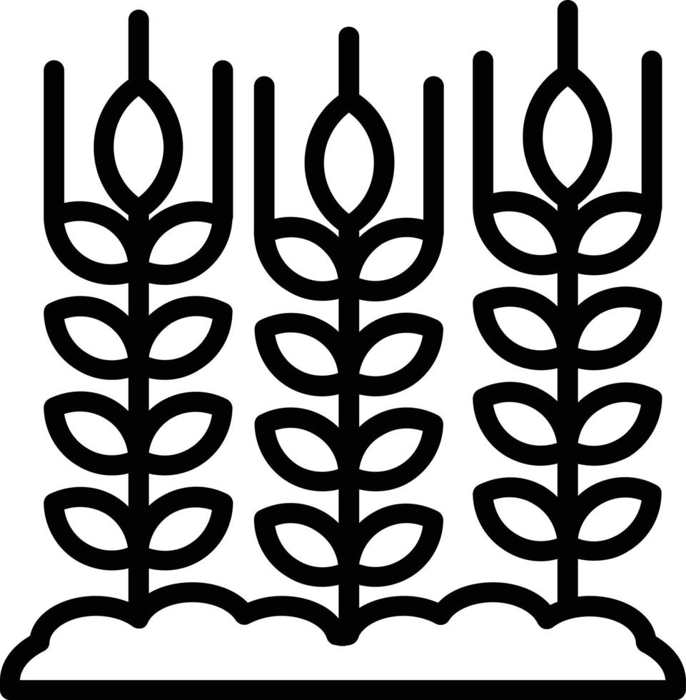 icona della linea vettoriale delle colture
