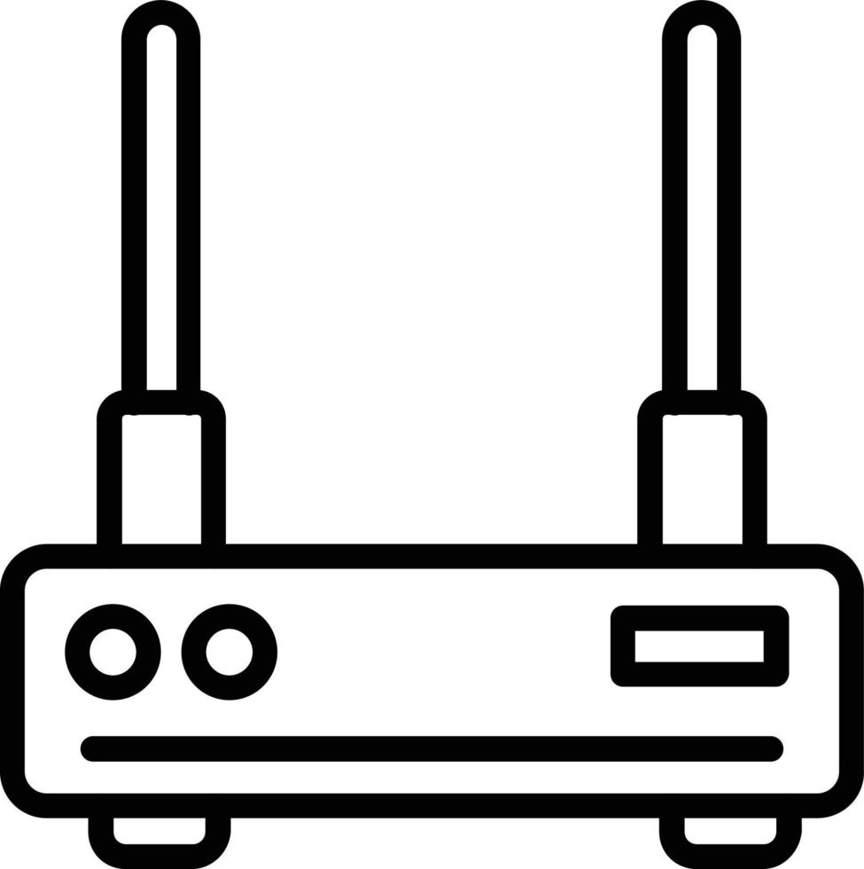 icona della linea vettoriale del modem