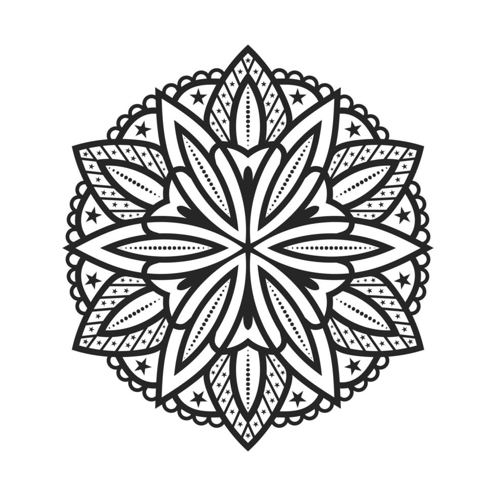 mandala floreale con motivo ornamentale vettore