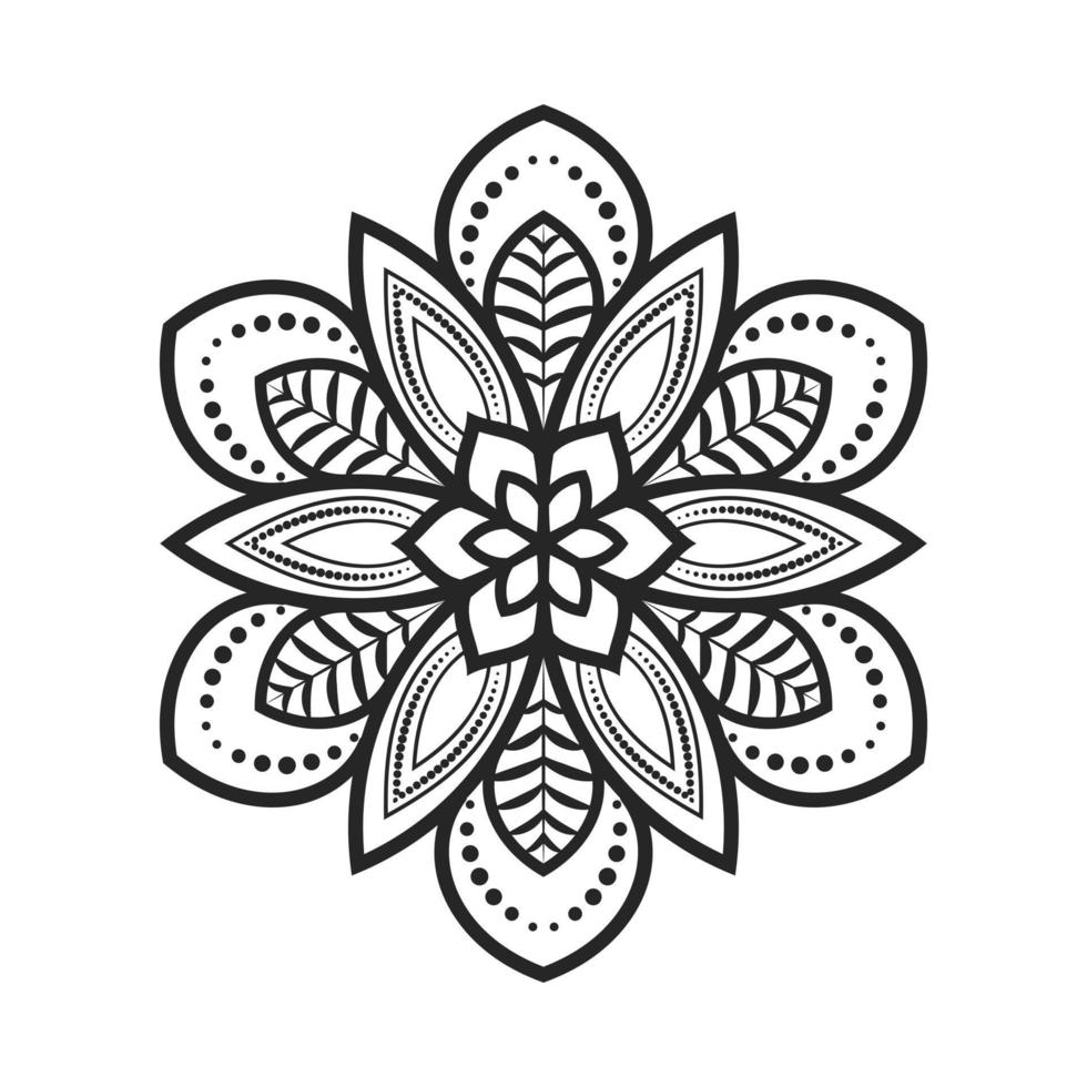 mandala floreale con motivo ornamentale vettore