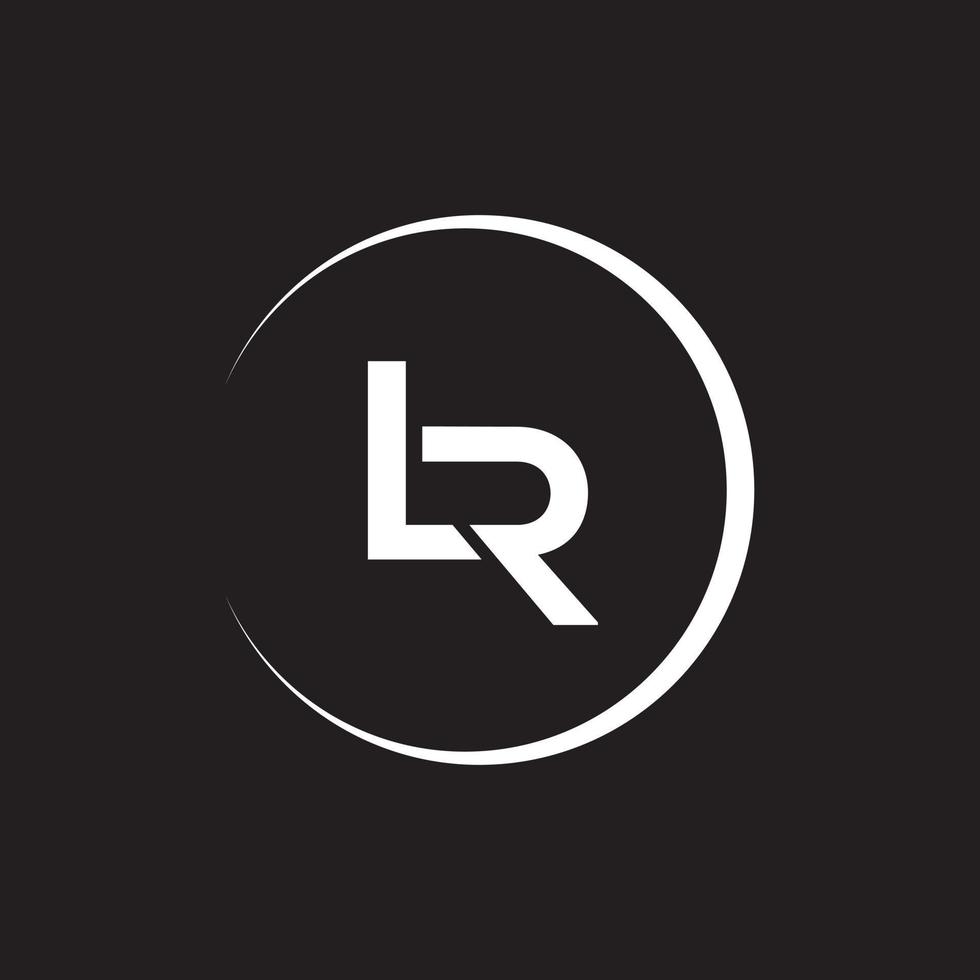 lr logo design template elemento di branding grafico vettoriale