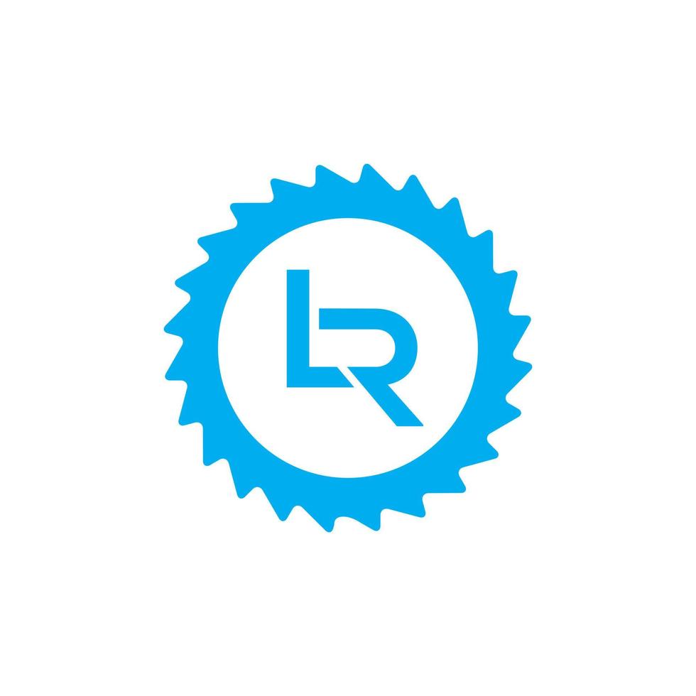 lr logo design template elemento di branding grafico vettoriale