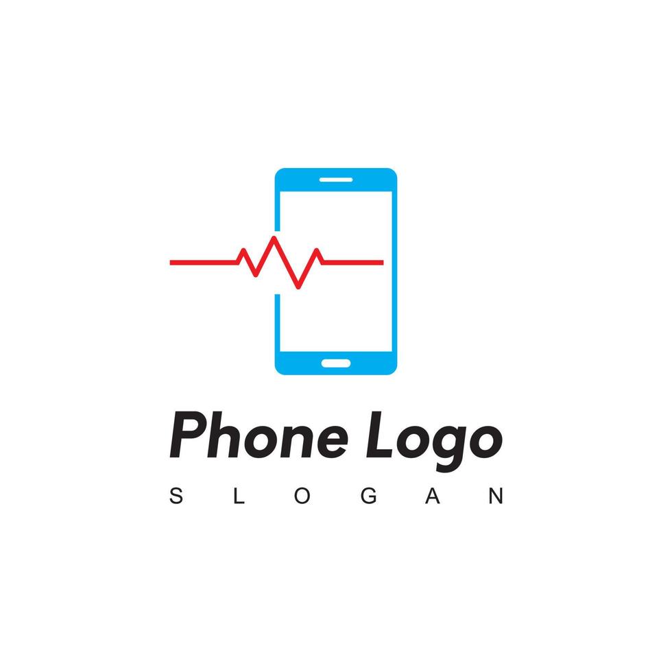 riparazione del telefono, ispirazione per il design del logo del servizio vettore