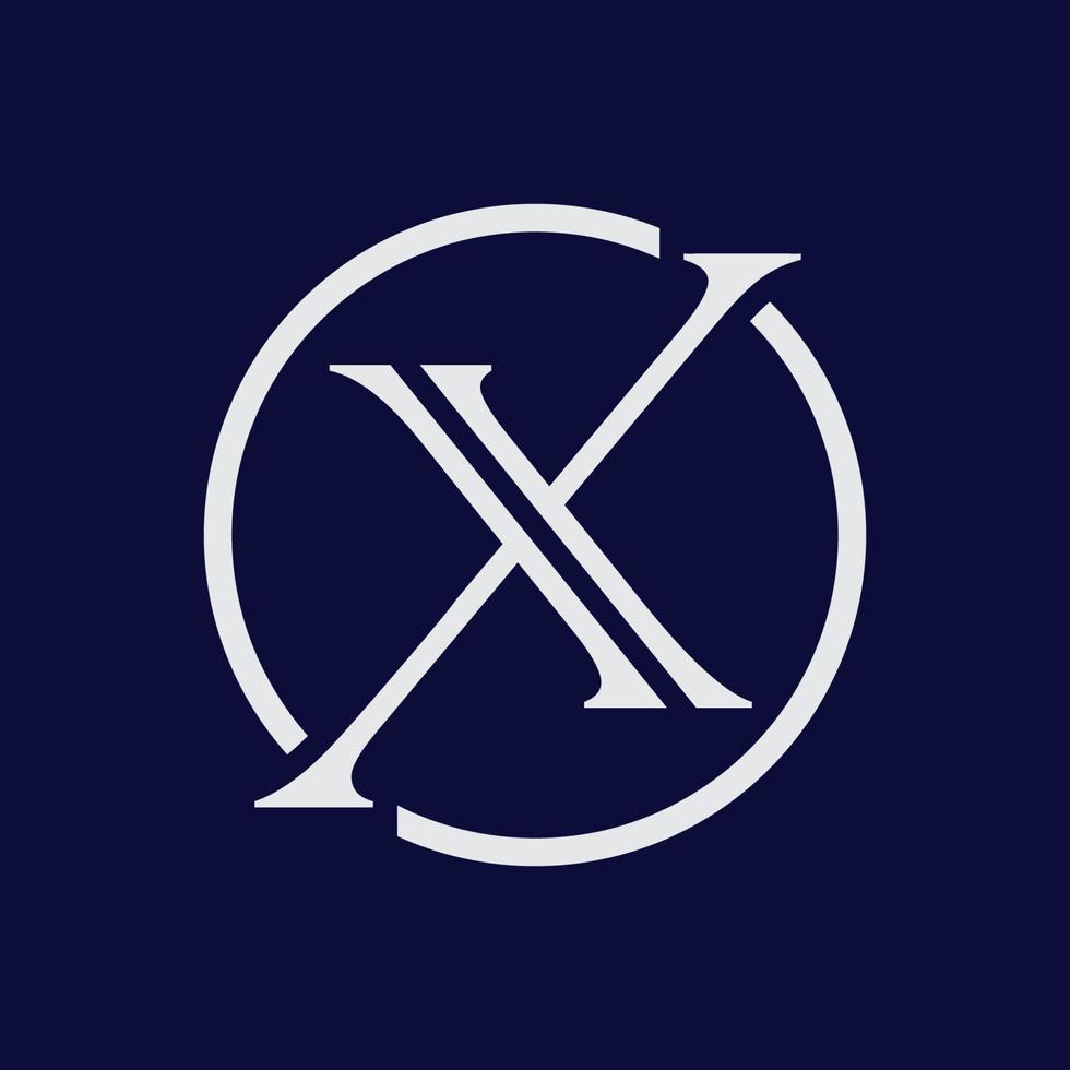 lettera x logo vettoriale