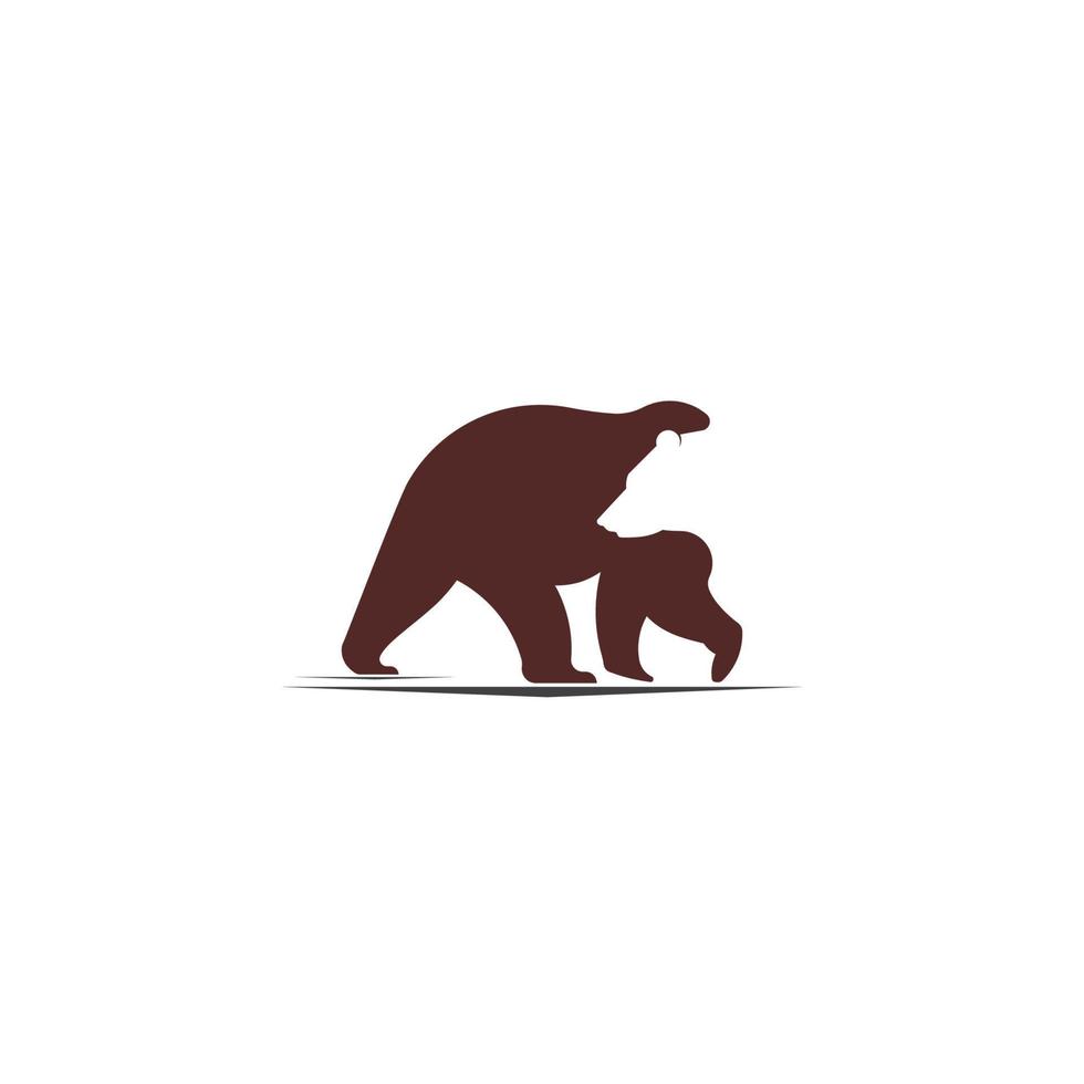 modello di progettazione del logo dell'orso vettore