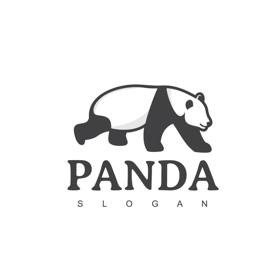 modello di progettazione del logo dell'orso panda. icona animale logo panda. vettore