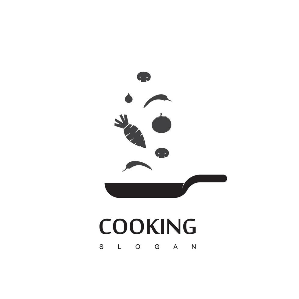 modello di progettazione del logo di cucina vettore