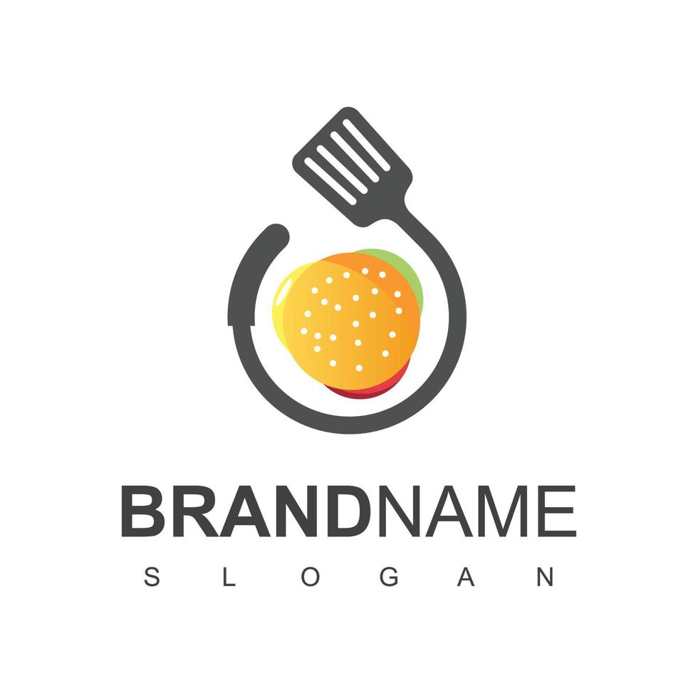 modello di progettazione del logo del ristorante, illustrazione dell'icona di cottura vettore
