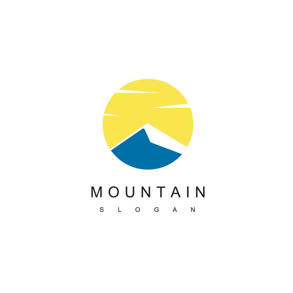 modello di progettazione del logo di montagna vettore