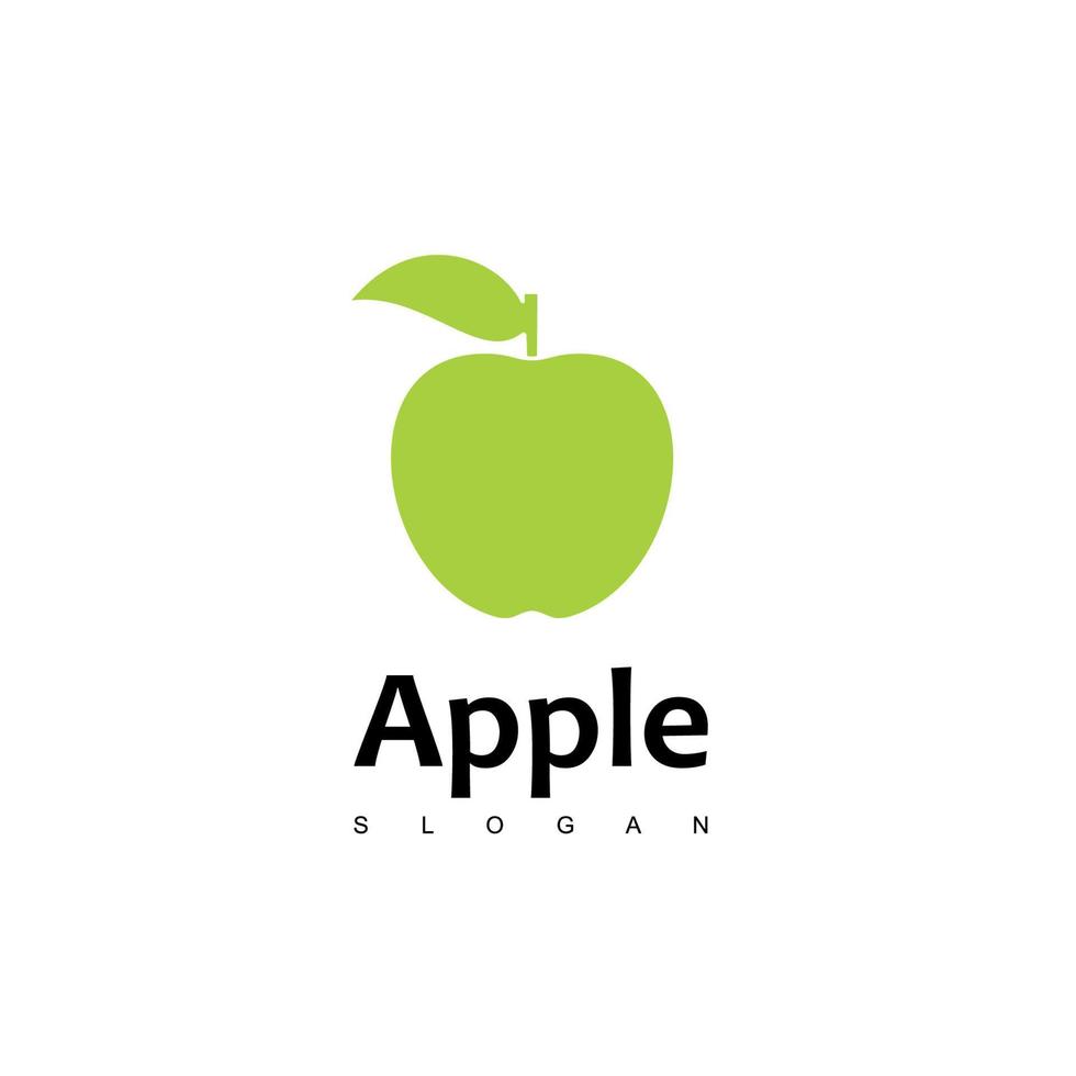 modello di progettazione di logo di frutta mela vettore